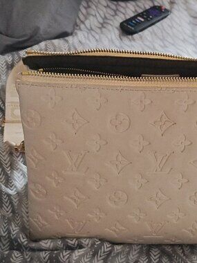 Pre-Owned Louis Vuitton 2021 Monogram Embossed Puffy Lambskin  Coussin PM